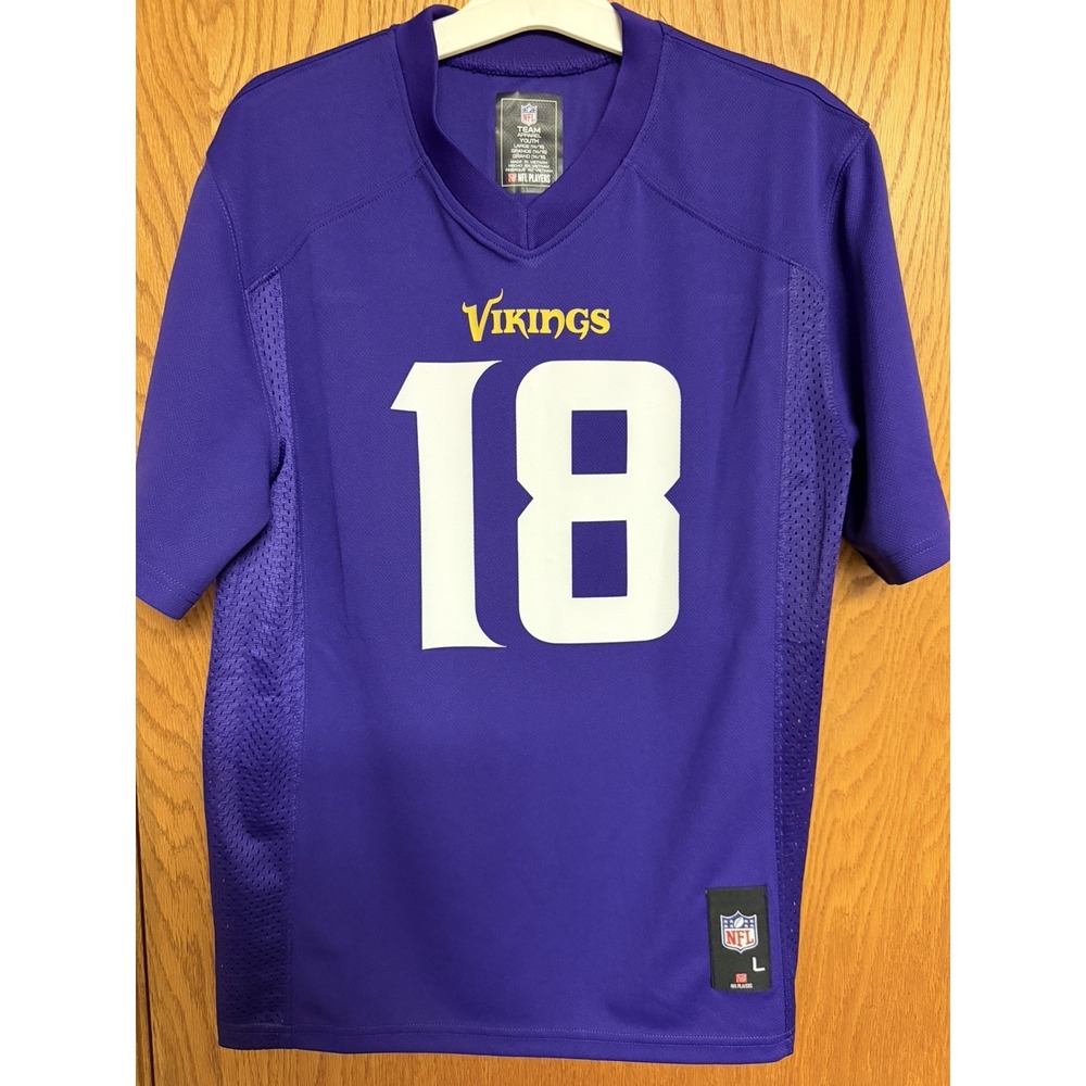 NFL Minnesota Vikings Justin Jefferson #18‎ Youth L (14–16) NFL Jersey Purple